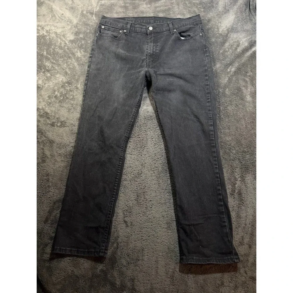 Levis 514 Straight Fit Jeans Mens Black Denim Pants Regular Fit 5-Pocket 38x29